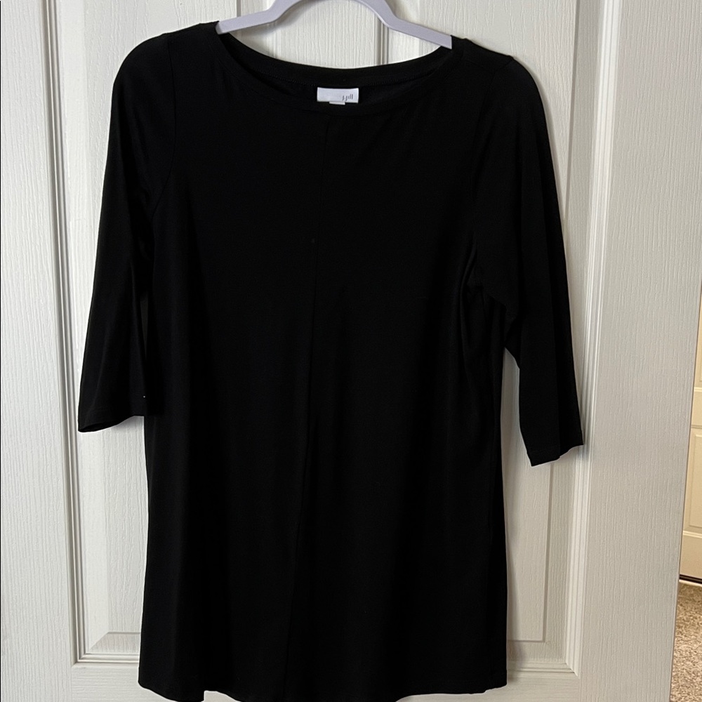J. Jill Classic Black Tunic Top
